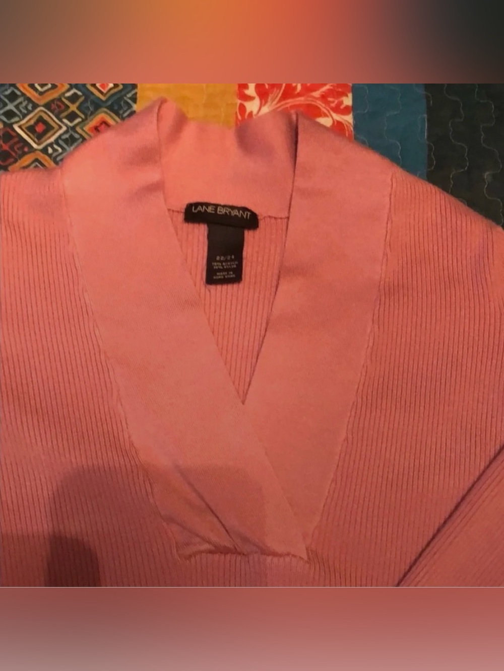 Lane Bryant Ribbed V Neck Sweater Size 22 24 - Picture 3 of 6